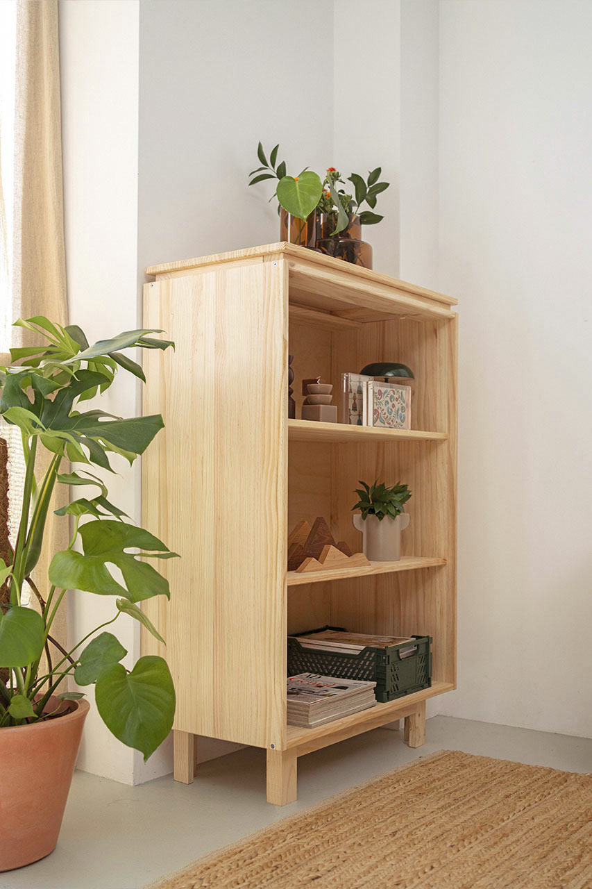 Imagen de ambiente 3 para:Estanter&iacute;a librer&iacute;a peque&ntilde;a de madera de pino